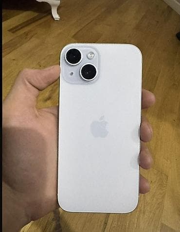 apple 4s əsli: IPhone 15, 128 GB, Ağ, Face ID — 1