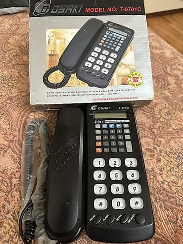 telefonlae: Osaki T-9701C 2‑si 1‑də masaüstü telefon və kalkulyator — 1