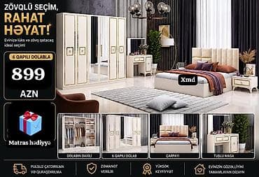 karaca azadliq: Yataq otağı dəsti – zövqlü və rahat dizayn Komplektə daxildir: - 6 — 1