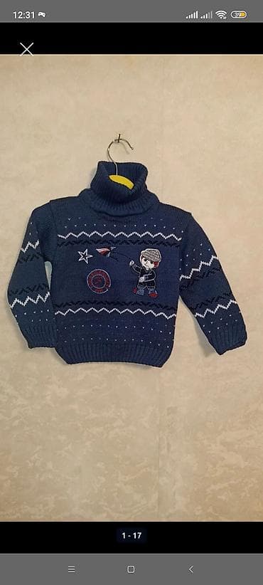 Koftalar, sviterlər: Oğlan uşaqları üçün isti trikotaj sviterlər – 2 model Geyim 1 (6–17 — 2