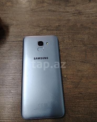 samsung işlənmiş telefonlar: Samsung Galaxy J6, rəng - Boz, Barmaq izi — 5