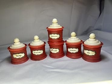 duz qabi: Mətbəx üçün 5 ədəd ədviyyat qabı dəsti 6cının qapağı yoxdu - — 5