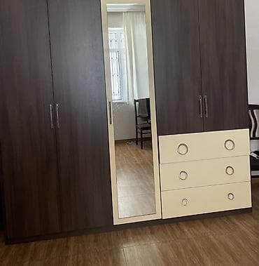 hamam kranti: Yeni, 5 qapı, Güzgülü, Qəhvəyi, Taxta, Açılan, Düz dolab — 3