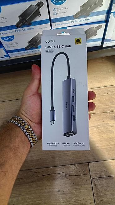 Cudy 5-in-1 USB-C Hub (UH605) - USB-C qoşulma ilə kompakt çoxportlu at lalafo.az Cudy 5-in-1 USB-C Hub (UH605) - USB-C qoşulma ilə kompakt çoxportlu