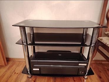 Düz TV altlığı, Polkalı, Şüşəli — 1