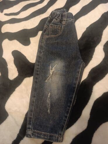 детские джинсовые вещи: Uşaq cins şalvarı – BEYONDENIM DESIGNJEANS - Tünd mavi yuma effektli — 3