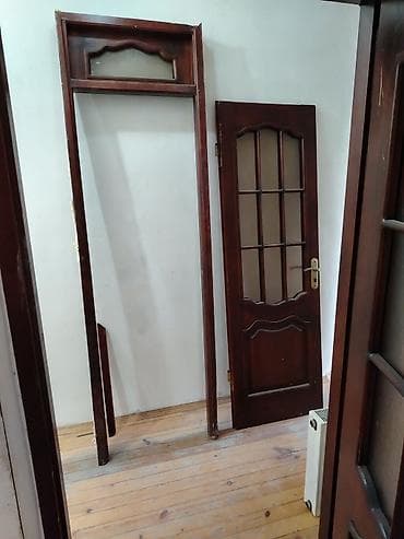 Taxta iç otaq qapısı dəsti - Material: ağac (tünd qəhvəyi rəngli) - — 4
