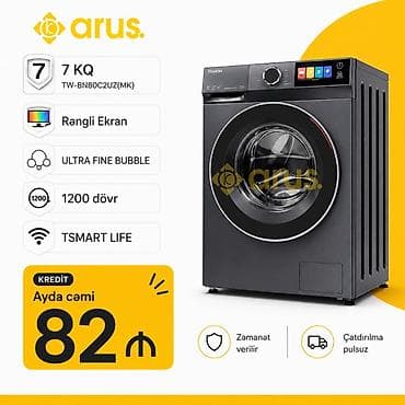 kredit maşinlar: Paltaryuyan maşın Toshiba, 7 kq, Qurutmasız, Kredit var — 1