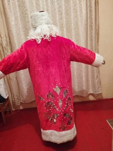 heyat yoldasina aid menali sozler: Şaxta Baba kostyumu - Qırmızı məxməri plaş/şuba – ön və ətək hissəsi — 2