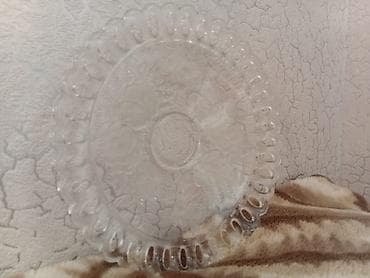 cayni serviz: Tort və şiriniyyat qabı, rəng - Ağ, Şüşə, Türkiyə — 7