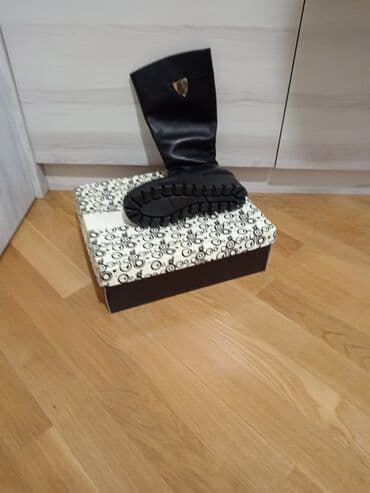 Çəkmələr: Uzunboğaz, Poppy, Ölçü: 38, rəng - Qara, Yeni — 3