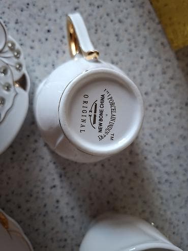 kofe adlari: Qəhvə dəsti, rəng - Ağ, Farfor, 2 nəfərlik — 5