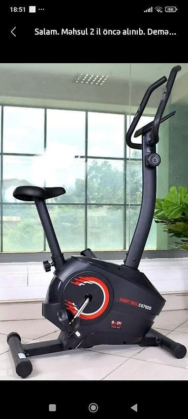 вело: Qara rəngdə, Body Smart Bike C67920 markalı велотренаjor. Evdə idmanla — 1