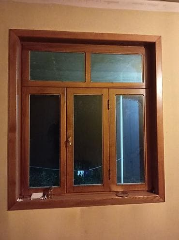qapi destekleri: Taxta qapı və pəncərə dəsti - Material: tam ağac (taxta) – eyni ton — 1