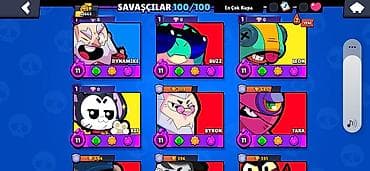 oyun disk: Brawl Stars hesabı – yüksək səviyyəli profil - Kupa yolu: 52,664 (ən — 10