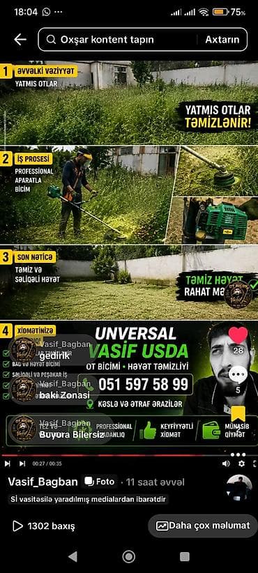 moyka isi 2018: Bağban, 30 yaş, 5 ildən artıq təcrübə — 1