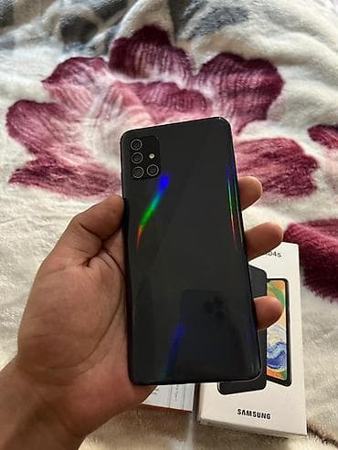 samsung a91: Samsung Galaxy A51 5G, 64 GB, rəng - Qara, Barmaq izi, Face ID — 3