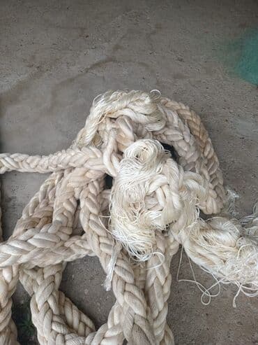 Möhkəm, qalın hörgülü kəndir dəsti kq 6man - Material: təbii rəngdə