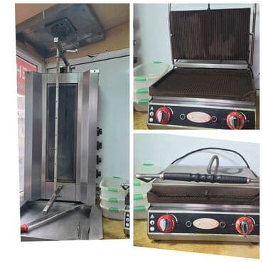 Dönər aparatı 4 gözlü Şiş dönər bıcağı,qablar, aspirator, və — 1