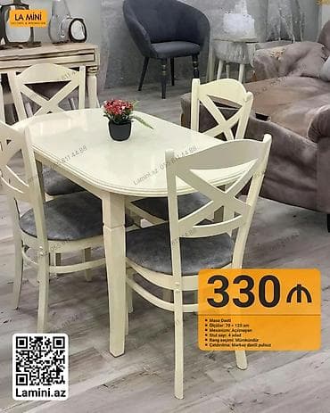 Masa Dəsti - Ölçülər: 70 × 120 sm - Mexanizm: Açılmayan - Stul sayı — 1