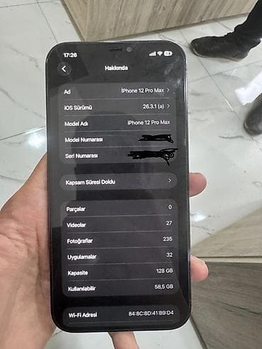 kandisaner 100 kv: IPhone 12 Pro Max, 128 GB, Pacific Blue, Barmaq izi, Simsiz şarj, Face ID — 3