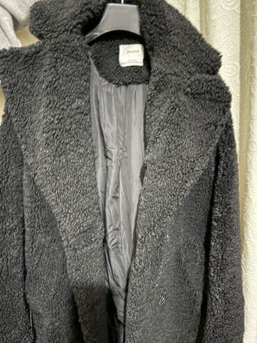 весенняя мужская верхняя одежда: Пальто, Bershka, M, L, XL, цвет - Черный — 1