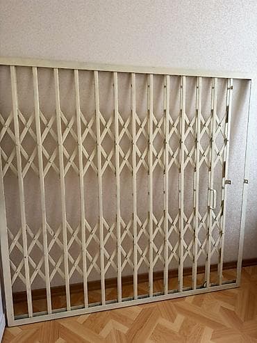 Teleskopik (akordeon tipli) metal barmaqlıq qapı - Material: möhkəm — 1