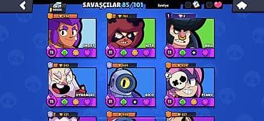 telefo: Brawl Stars oyun hesabı - Kupa: 40 008 (Kupa Yolu prestij I — 3