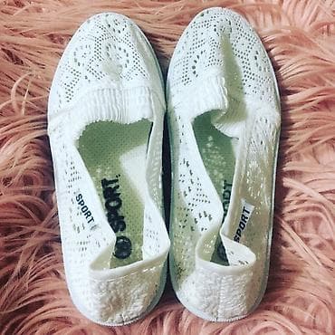 ag donlar: Ayaggabi ag rengdedi, 30 olchude, stelka 20 sm, cemi 1 defe tedbire — 3