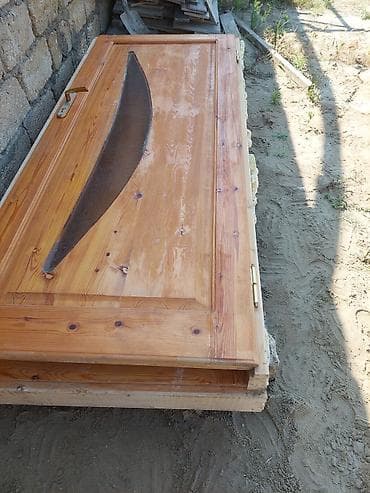 odunluq taxtalar: Taxta giriş/interyer qapısı – komplekt - Material: massiv təbii ağac — 1