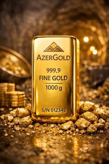 Eynəklər: AzerGold qızıl külçələri - Brend: AzerGold - Tərkib: 999,9 “Fine — 2