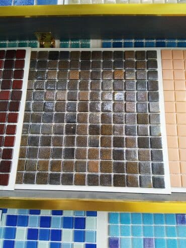 kafel satilir: Mozaik kafel paneli - Material: Şüşə/seramik mozaik kafel - Forma — 1