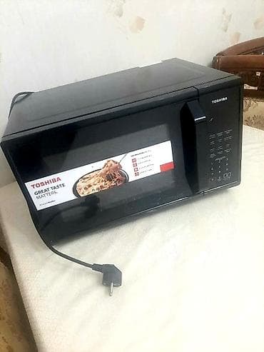 Mikrodalğalı sobalar: Mikrodalğalı soba Toshiba, Ayrıca dayanan, Mikrodalğalar ilə, rəng - Qara, Yeni — 1