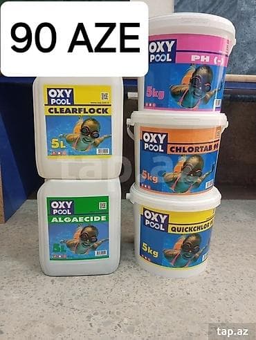 Hovuz üçün OXY POOL kimyəvi məhsulları və nasos Matorlar yenisidə