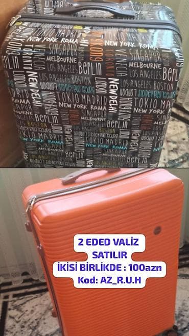 Kitablar və jurnallar: Məhsul: 2 ədəd sərt korpuslu səyahət çamadanı dəsti - Dəst: 2 ədəd — 1