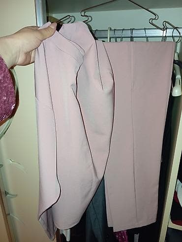 ziyafət paltar: Qadın klassik dəst – 2 hissə - Rəng: pudra/solğun çəhrayı - Üst — 2