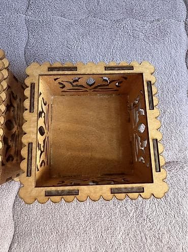 Сундуки: Taxta dekorativ qutu dəsti - Material: təbii ağac (plywood) — 4