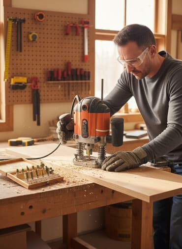 Qapılar və aksessuarlar: Ağac frezəsi (elektrik router) və freze ucluqları dəsti - Şaquli tip — 1