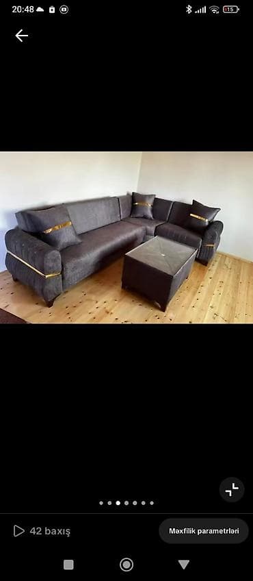 tv alti mebel: Məhsul: Künc divan dəsti - L şəklində künc divan, müxtəlif rəng və — 2