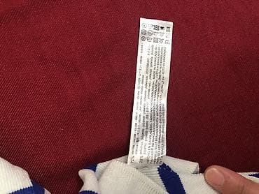 Женская одежда: ZARA qısaqol trikotaj köynək - Rəng və naxış: ağ fon üzərində mavi — 4