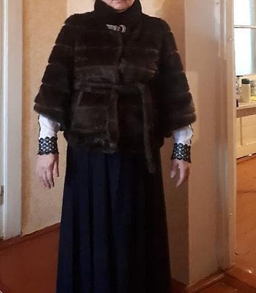 cool geyimler: Qadınlar üçün qısa xəz plaş - Rəng: tünd qəhvəyi - Model: beldən — 1