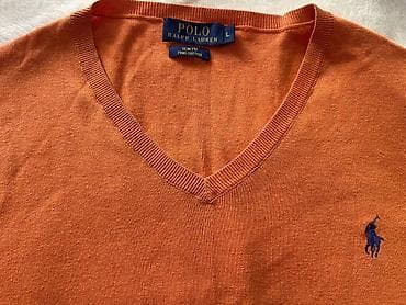 pul and bear: Sviter, Ralph Lauren, L, rəng - Narıncı — 2