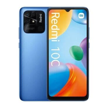 redmi ucuz: Redmi 10C, 128 GB, rəng - Göy, Barmaq izi, İki sim kartlı, Face ID — 1