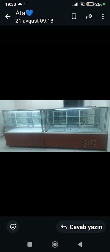 et ucun vitrin soyuducular: Şüşəli dolab vitrini, İşlənmiş, Ünvandan götürmə — 4