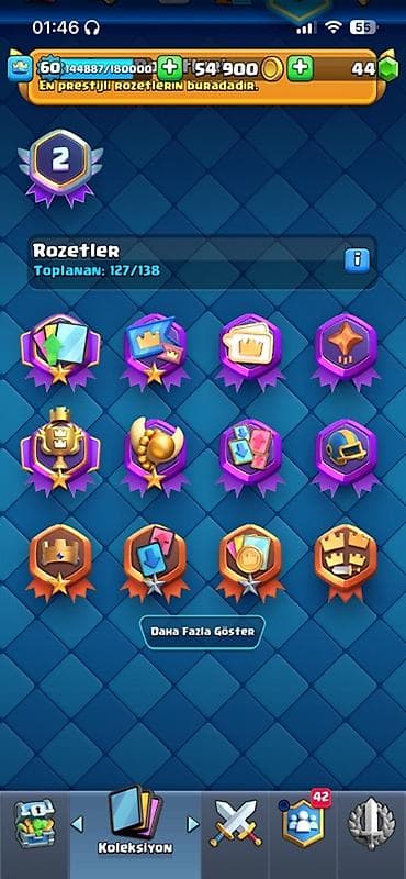 kart oyunları: Clash Royale hesabı – yüksək səviyyəli kolleksiya - Kral Səviyyəsi — 1