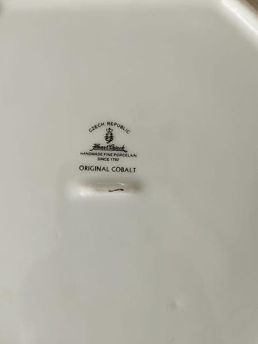sufre: Çex istehsalı “Haas & Czjzek” orijinal kobalt porselen qab - — 2