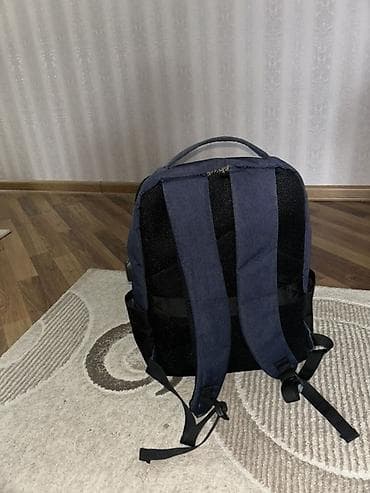 Səliqəli və funksional gündəlik bel çantası - Rəng: tünd mavi (denim — 2