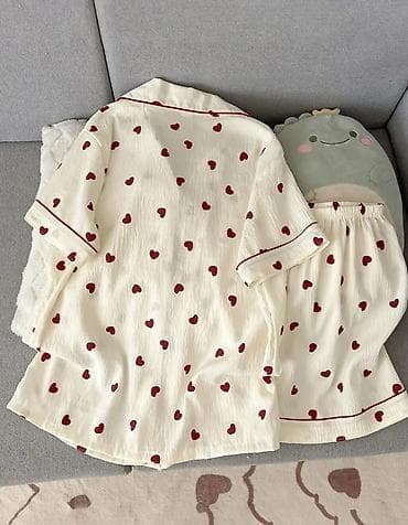 Домашние костюмы: Yeni m razmer geyinilmemis pijama satilir qisaqol şortikli — 5