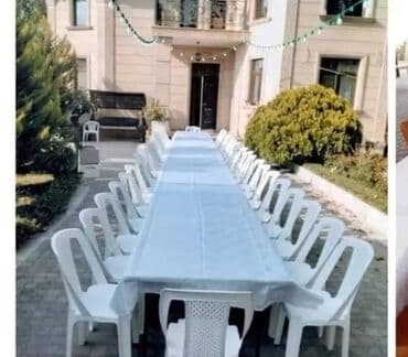 arenda kompressor: Stol stul icarəsi, qablar, masa və oturacaq kirayə. Ad günləri — 8