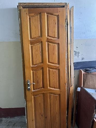 taxta qapi sekilleri: Taxta otaq qapısı (karkaslı komplett) - Material: təbii ağac — 3